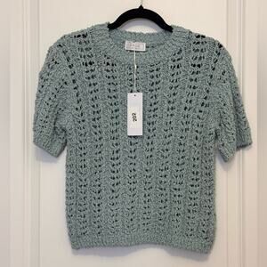 Sage Textured Knit Top in Soft Green